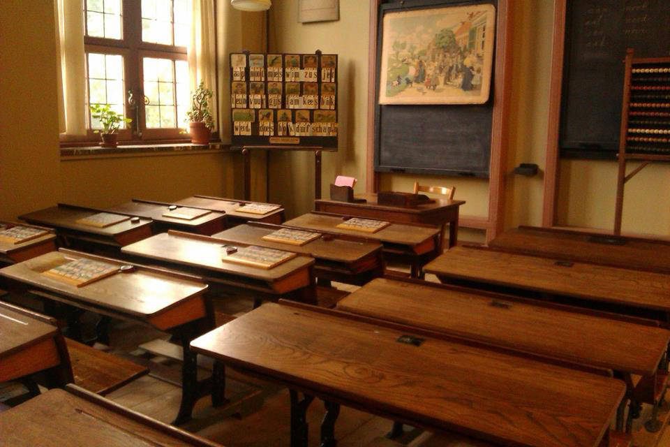 klaslokaal School van vroeger